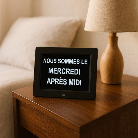 Horloge Calendrier Numérique Date Jour/Nuit Heure h