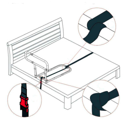 Barrière de lit rabattable