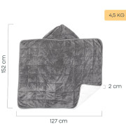 Couverture lestée grise 127 x 152 cm - 4,5 kg