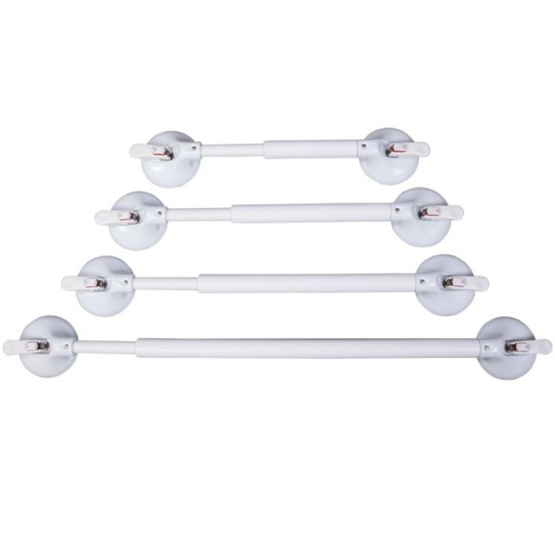 Barre d'appui ventouses télescopique Mobeli - Blanc - 85 kg