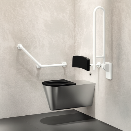 Barre de maintien coudée 135° Inox Delabie