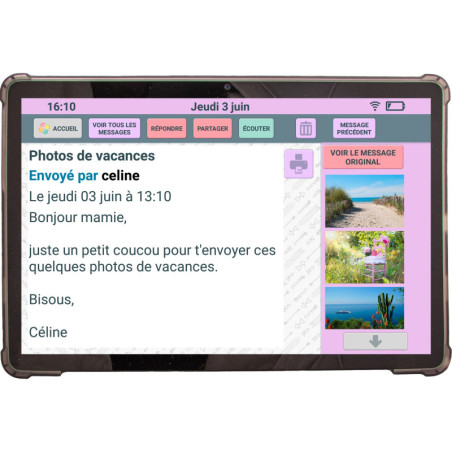 Tablette tactile senior Facilotab Nomad XXL