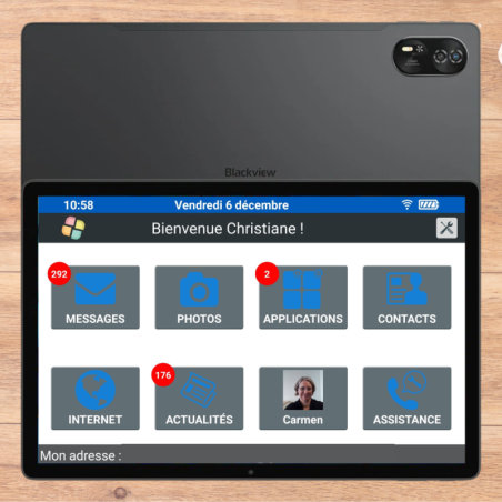 Tablette tactile senior Facilotab Nomad XXL