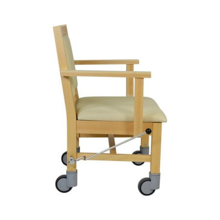 Chaise à roulettes ergonomique bariatrique avec frein centralisé Lubeck