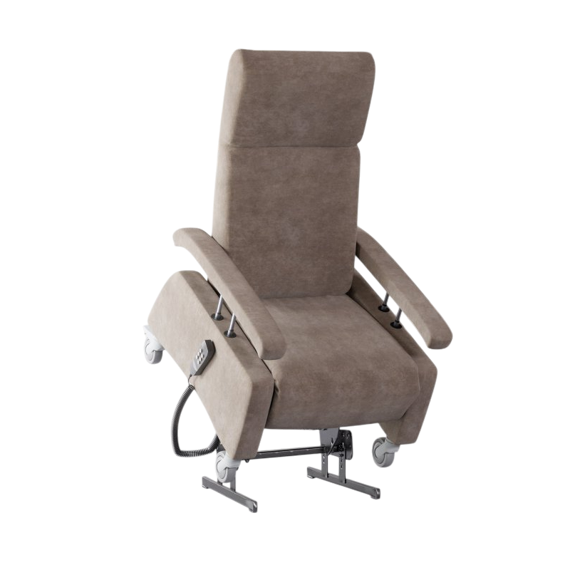 Fauteuil de repos mobile avec aide au lever Lutra - Beige - 80 cm