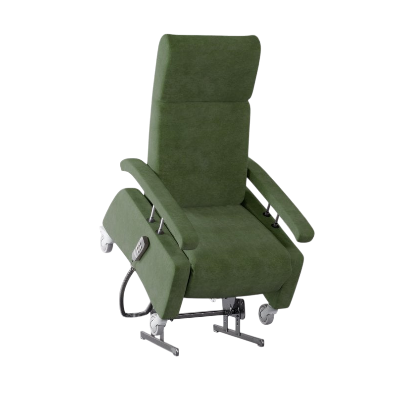 Fauteuil de repos mobile avec aide au lever Lutra - Vert - 80 cm