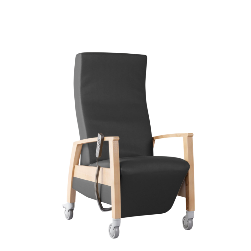 FAUTEUIL DE REPOS SUR ROULETTE GANDA - Noir - 82 cm