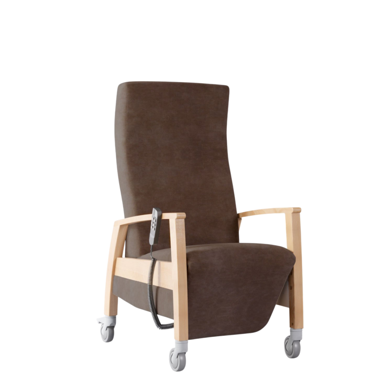 FAUTEUIL DE REPOS SUR ROULETTE GANDA - Marron - 82 cm