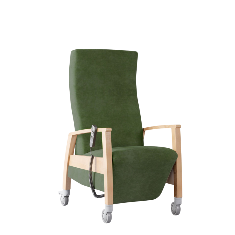 FAUTEUIL DE REPOS SUR ROULETTE GANDA - Vert - 82 cm