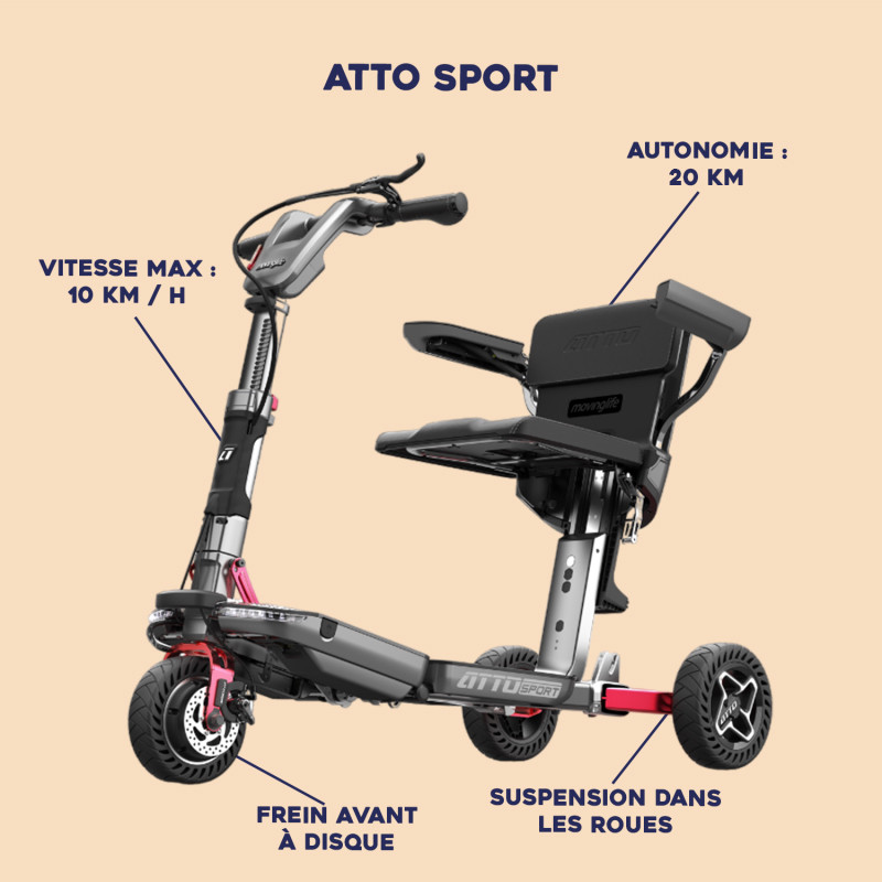 Scooter électrique pliable ATTO - 120 cm