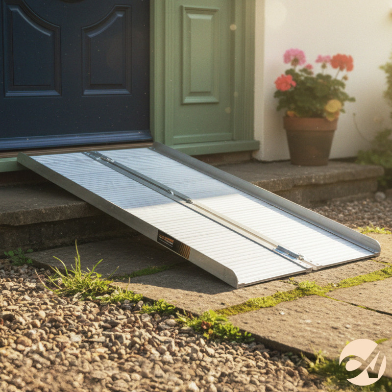 La rampe d'accès pliable APLOS - 182,9 cm - Norme ERP - Aluminium - Poids max supporté : - 300 kg