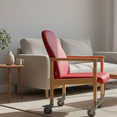 Chaise à roulettes ergonomique d'intérieur avec frein centralisé Lubeck