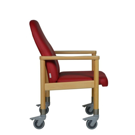 Chaise à roulettes ergonomique d'intérieur avec frein centralisé Lubeck