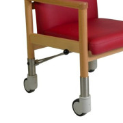 Chaise à roulettes ergonomique d'intérieur avec frein centralisé Lubeck