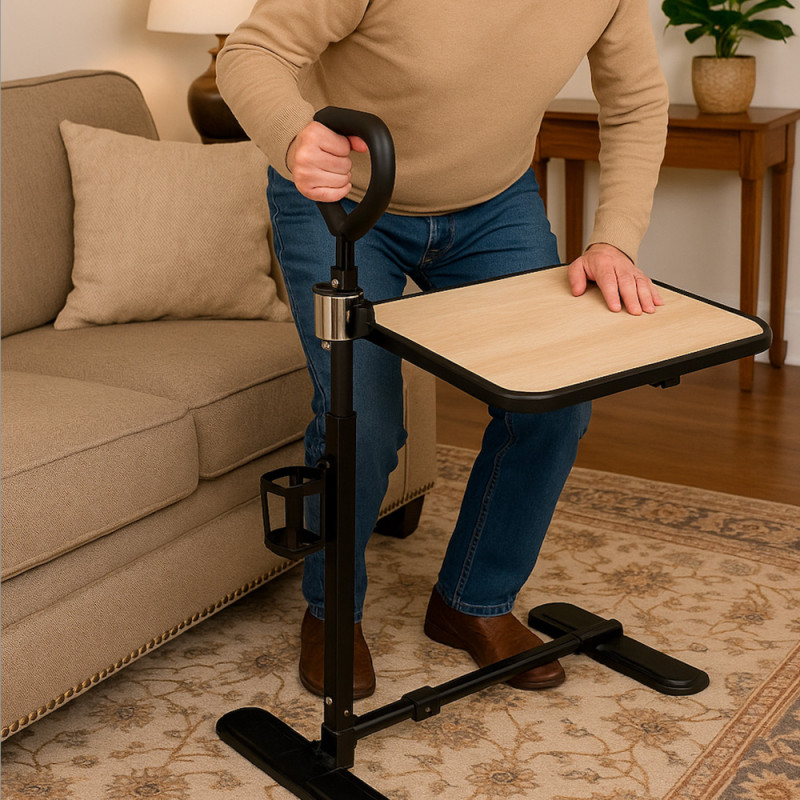 tablette d'appoint et aide à la levée pour fauteuil