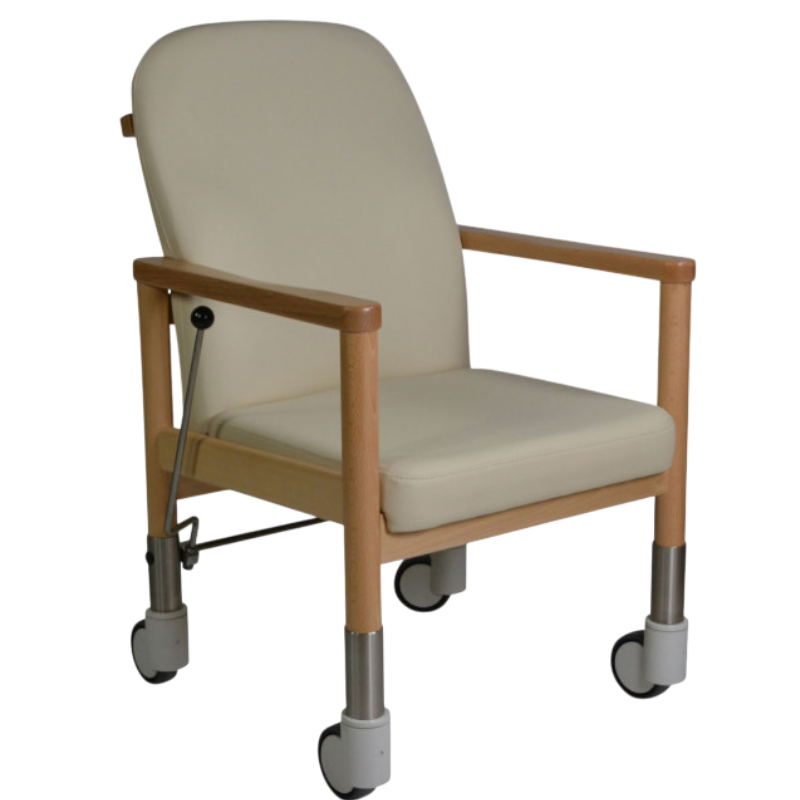 Chaise à roulettes ergonomique d'intérieur avec frein centralisé Lubeck - 60 cm