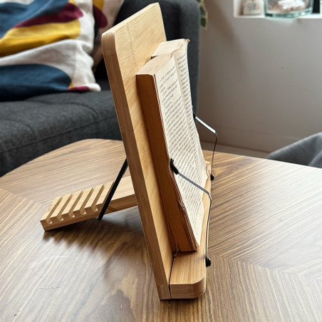 Support de lecture ergonomique inclinable