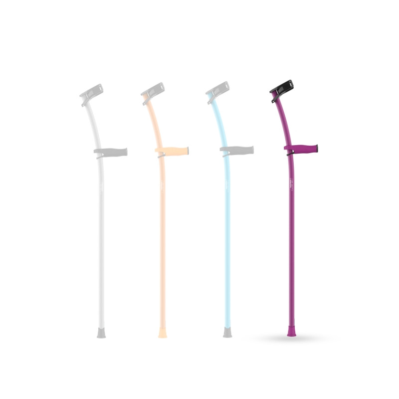 Canne anglaise INDESmed en aluminium - Taille : L - Pourpre - L