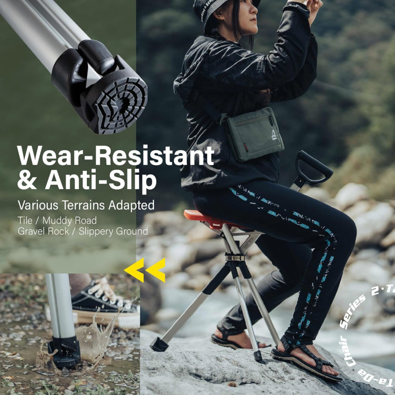 Ta-Da Chair Pro : La Canne Qui Devient Tabouret En 1 Seconde – Ultra-légère Et Costaude !