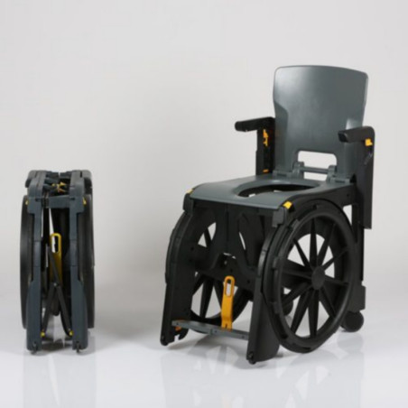 Fauteuil roulant de WC pliant Wheelable - Reconditionné