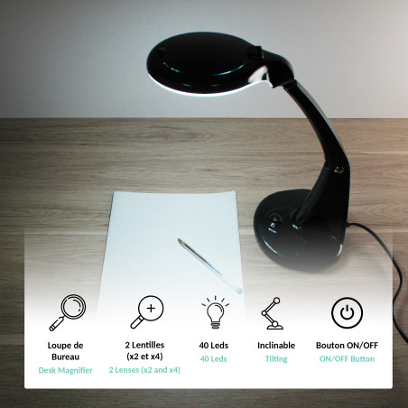 Lampe loupe de bureau