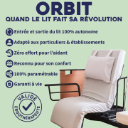 Lit médicalisé rotatif et releveur ORBIT