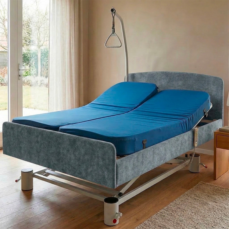 Le lit médicalisé design double APLOS - Ardoise - 270 kg