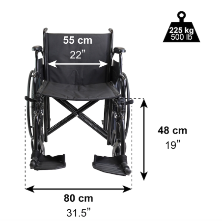 Fauteuil roulant bariatrique manuel XL