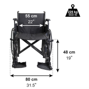 Fauteuil roulant bariatrique manuel XL