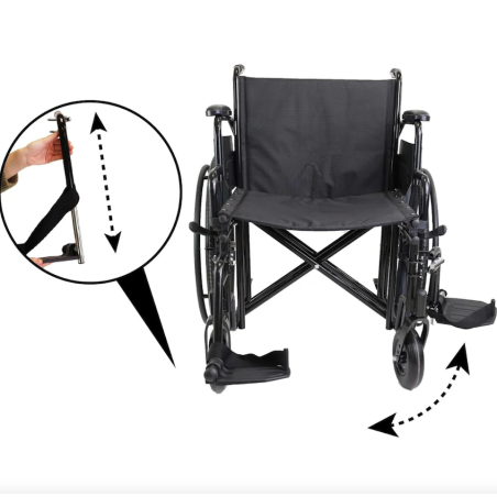 Fauteuil roulant bariatrique manuel XL