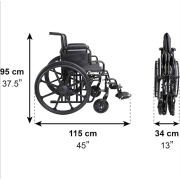 Fauteuil roulant bariatrique manuel XL