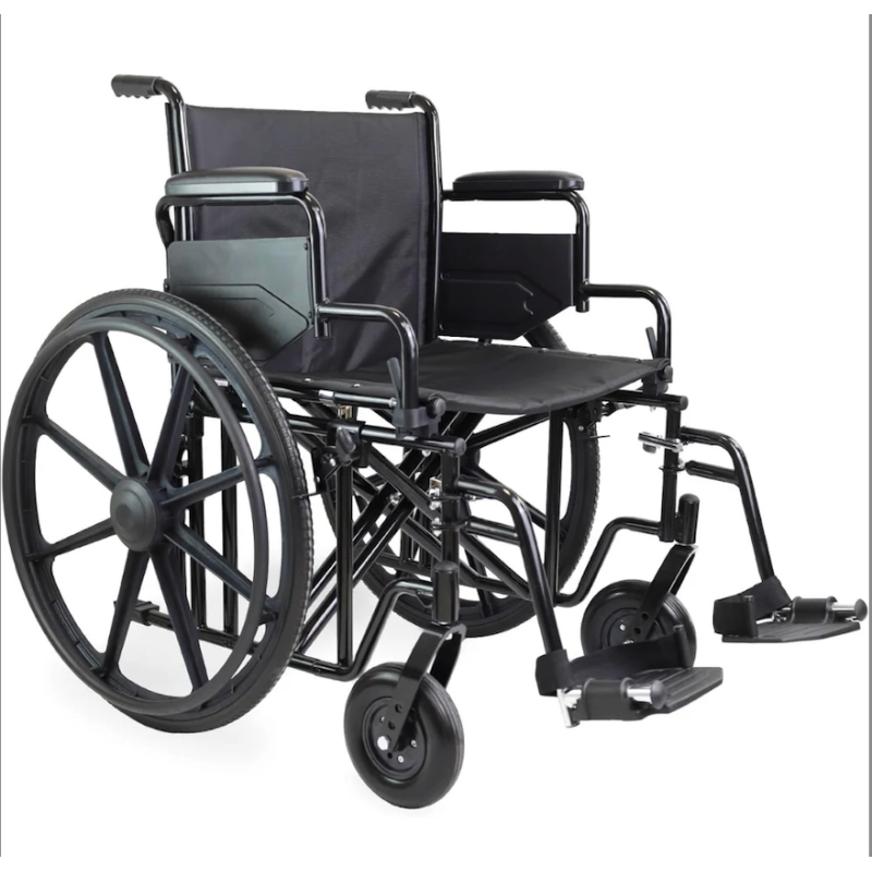 Fauteuil roulant bariatrique manuel XL Noir largeur - Noir - 115 cm