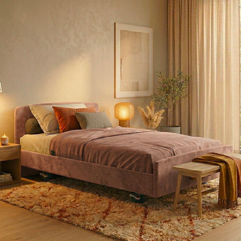 Le lit médicalisé design simple APLOS - Rose poudré - 135 à 270 kg