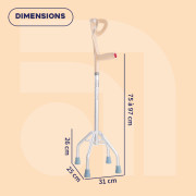 Canne quadripode anglaise