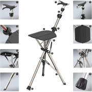 Canne siège de marche Ta Da chair Série 1 PRO