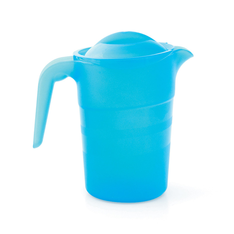 Pichet empilable avec couvercle - Bleu - 21 cm