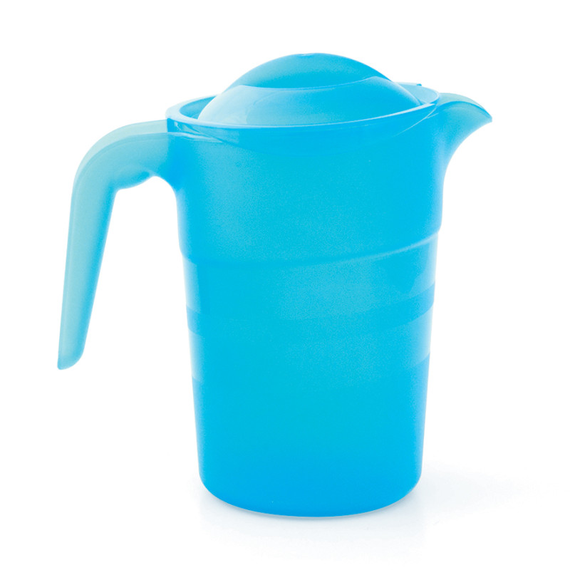 Pichet empilable avec couvercle - Bleu - 21 cm