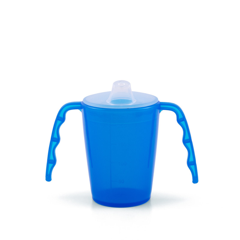 Gobelet 2 anses empilable avec couvercle 22cl - Bleu