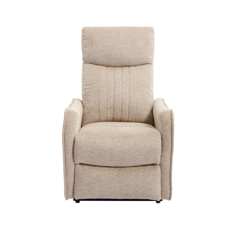 Fauteuil releveur 2 moteurs tissu Sacha - melon chiné - 90 cm