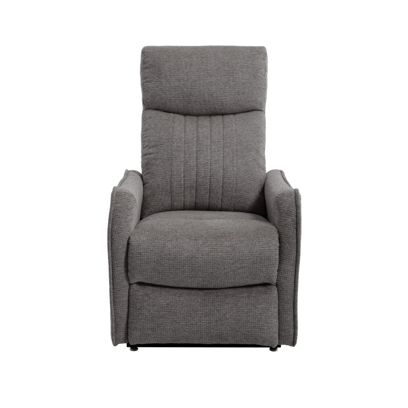 Fauteuil releveur 2 moteurs tissu Sacha - gris chiné - 90 cm