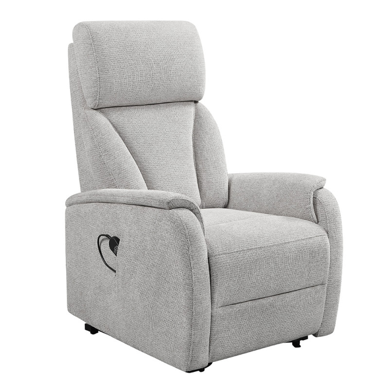 Fauteuil releveur 4 moteurs petite taille Valérie - gris chiné - 92 cm