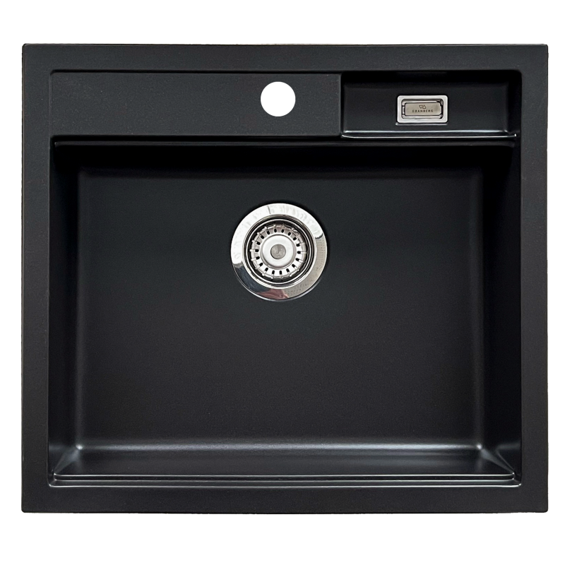 Évier PMR 1 en granit ESG-500B - Noir - 56 cm