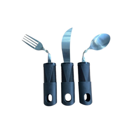 Set de 3 couverts gros manches pliables éco