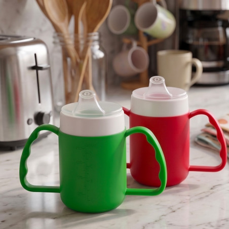Tasse isotherme 2 anses avec couvercle