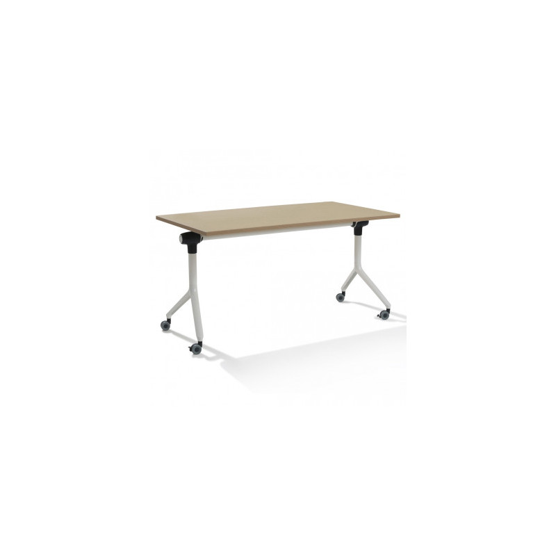 Table d'activité basculante sur roulettes Swift Tilt - Chêne clair - 160 cm