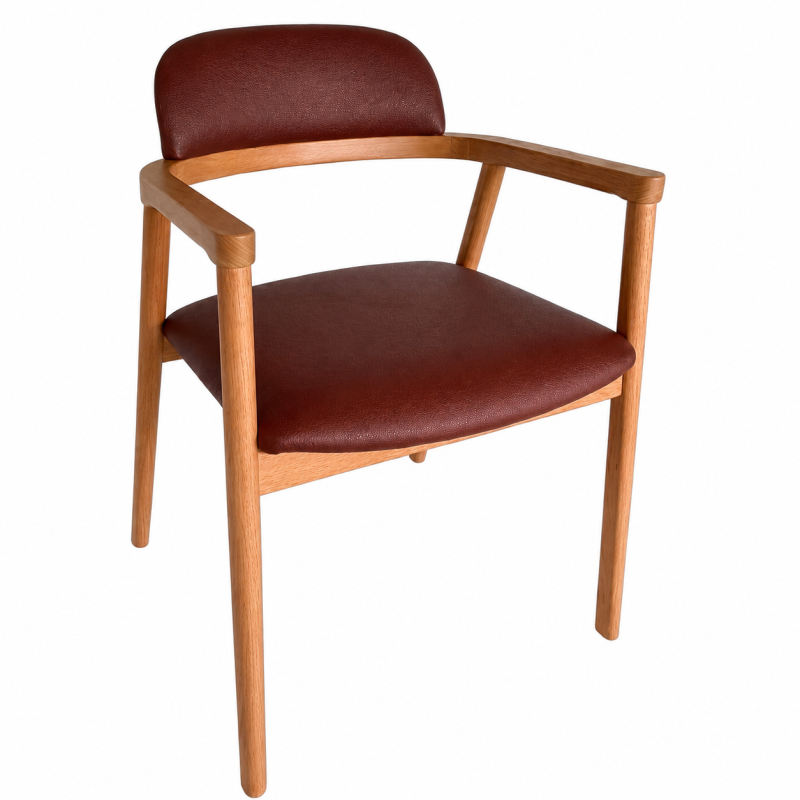 La chaise bridge design Alfred - Cognac - 56 cm