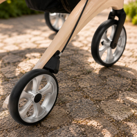 TOUS ERGO - Liteo Carbon - Déambulateur Rollator Fibre de Carbone Ultra Léger 5,5 kg - Pliable avec Siège, Panier et Dossier