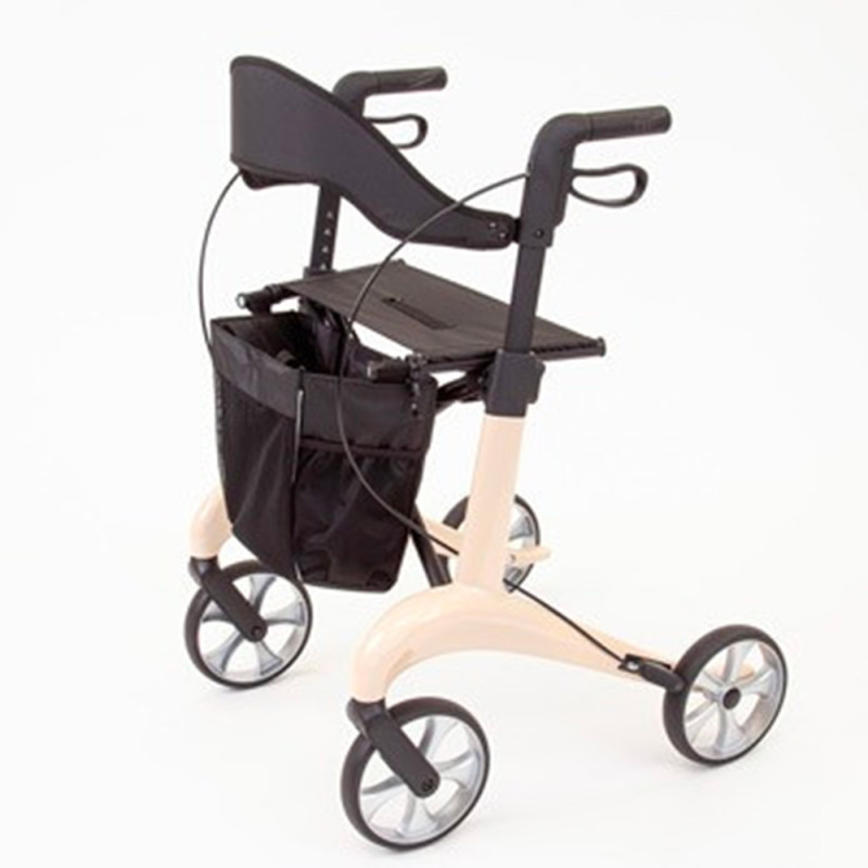 TOUS ERGO - Liteo Carbon - Déambulateur Rollator Fibre de Carbone Ultra Léger 5,5 kg - Pliable avec Siège, Panier et Dossier