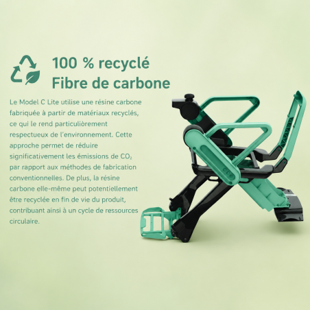 Fauteuil roulant électrique pliant en carbone Whill modèle C Lite