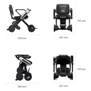 Fauteuil roulant électrique pliant en carbone Whill modèle C Lite